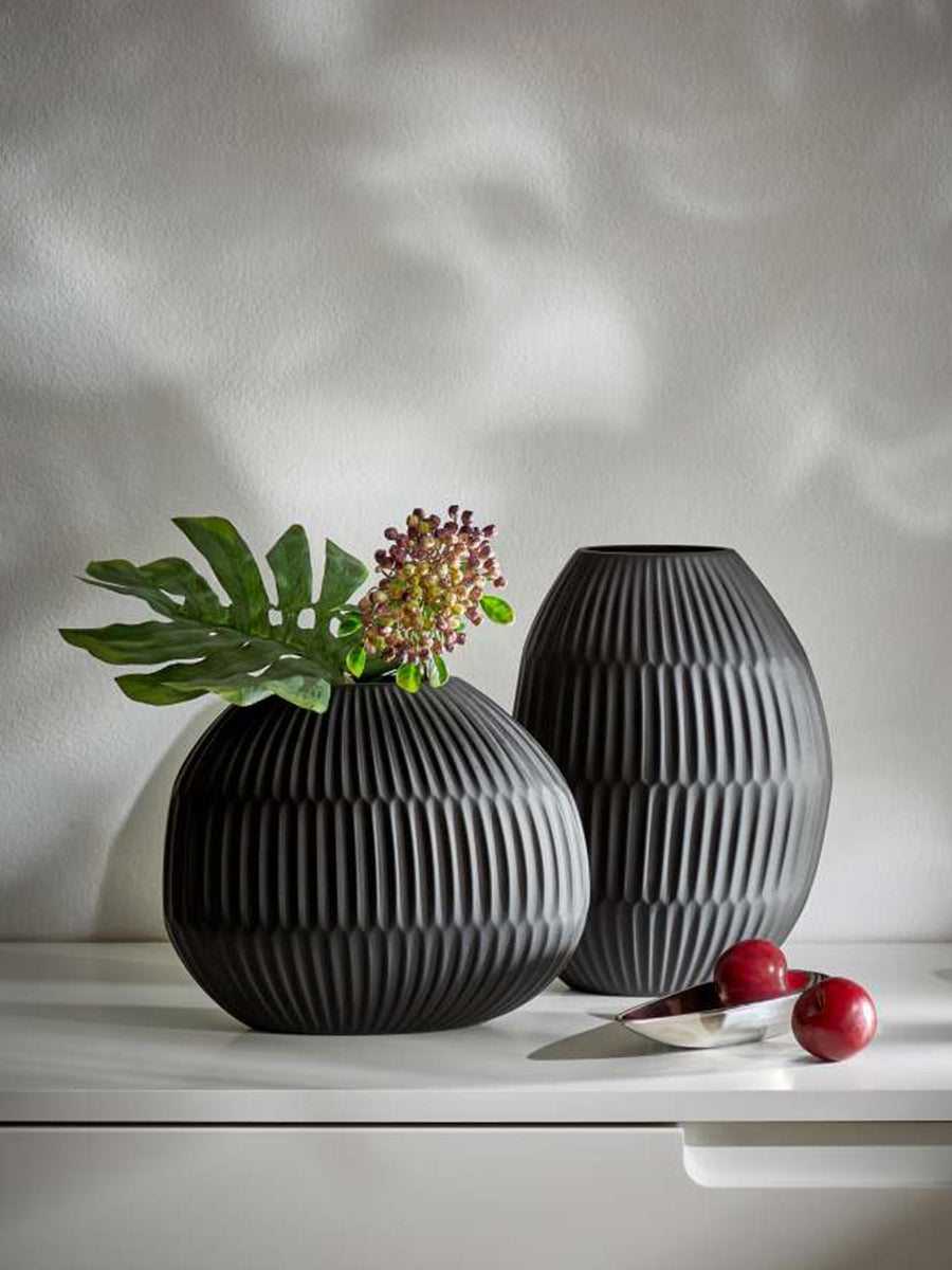 Noir Vase quer - Tyrolglass